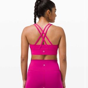 Lululemon energy long line bra top ripened raspberry 6